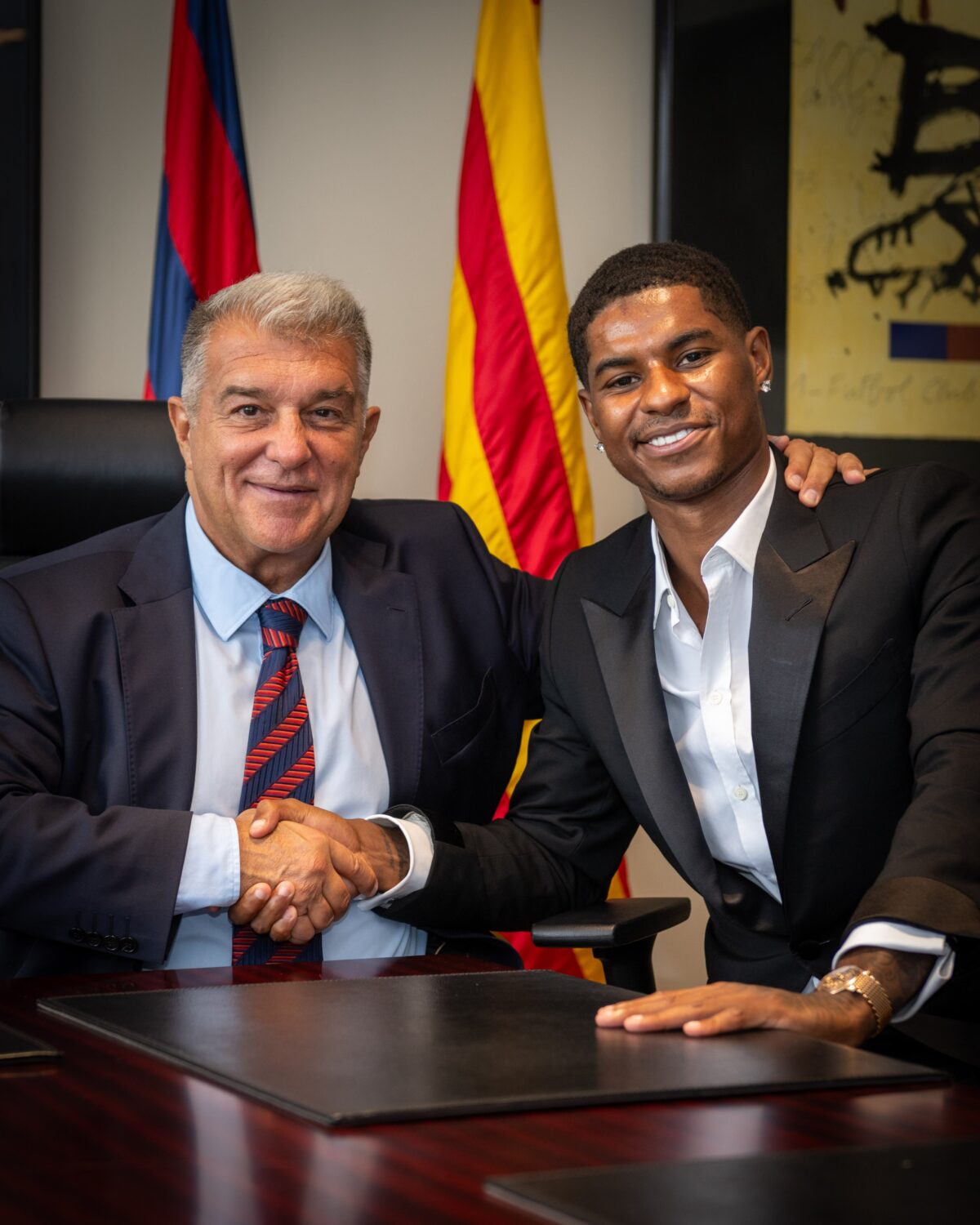 Footballer Marcus Rashford joins Barcelona