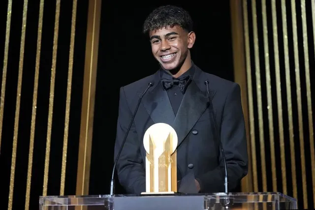 Lamine Yamal wins Kopa Trophy at 2025 Ballon d’Or award