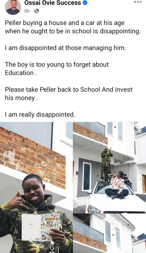 Ossai Success criticizes Peller’s purchases