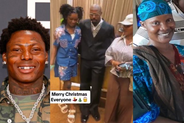 Asake reunites with child and Babymama