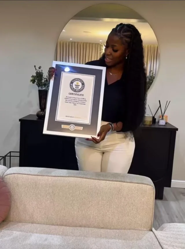 Hilda Baci receives 3rd Guinness World Record plaque