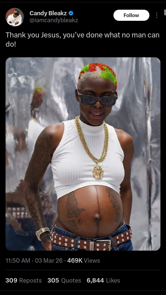 Candybleakz expecting her first child