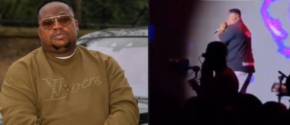 Cubana Chief Priest faces hostile crowd during Abuja performance