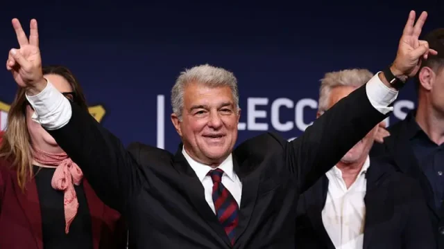 Laporta re-elected as Barcelona President