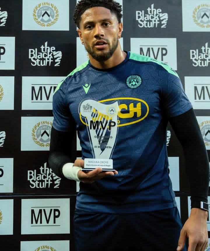 Super Eagles goalkeeper Maduka Okoye wins Udinese Player of the season award
