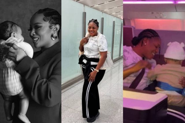 Toke Makinwa flies long-time housekeeper turned Nanny to London