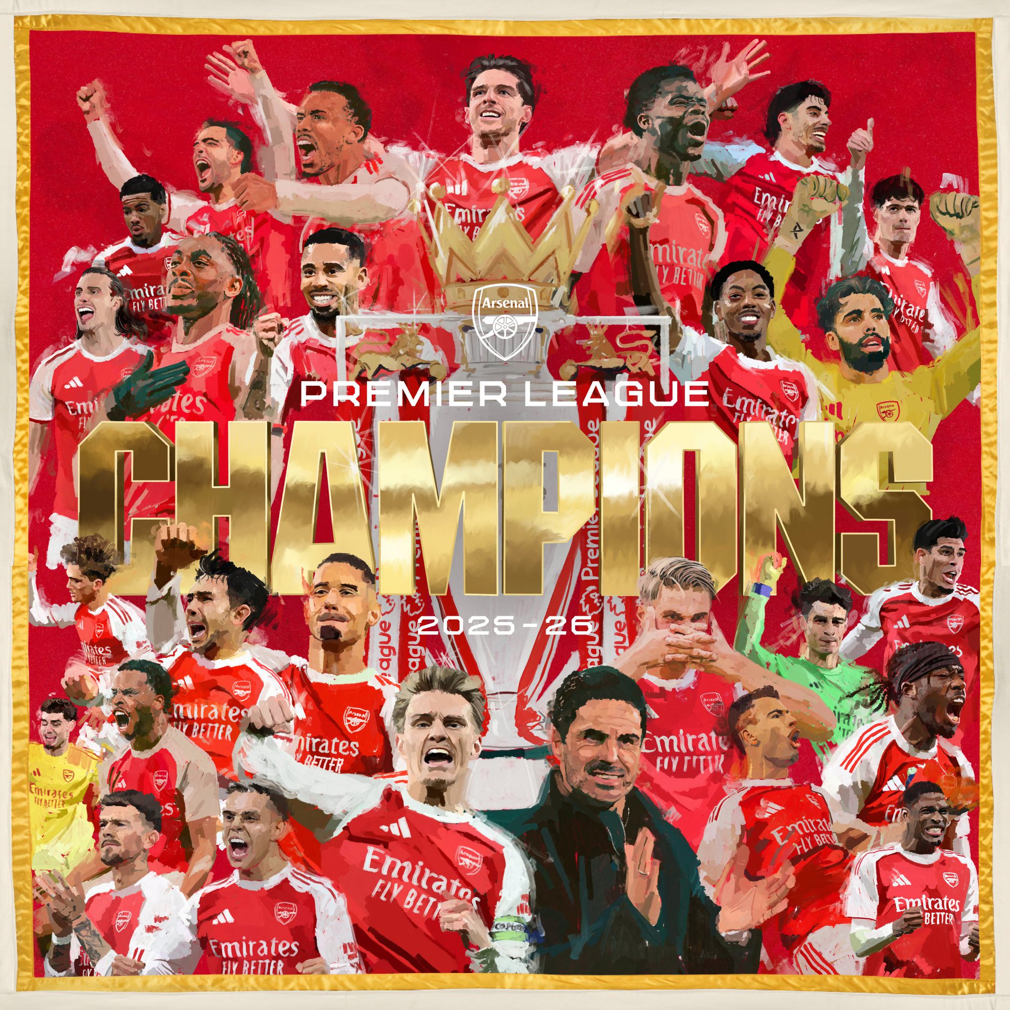 Arsenal have been crowned Premier League champions for the first time in 22 years.