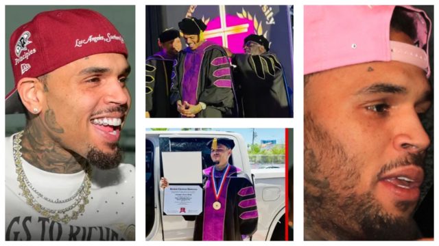 Chris Brown honored with doctorate degree