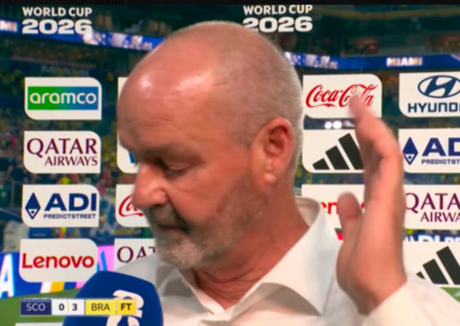 Scotland coach Steve Clarke storms out of tense interview after 3-0 defeat by Brazil