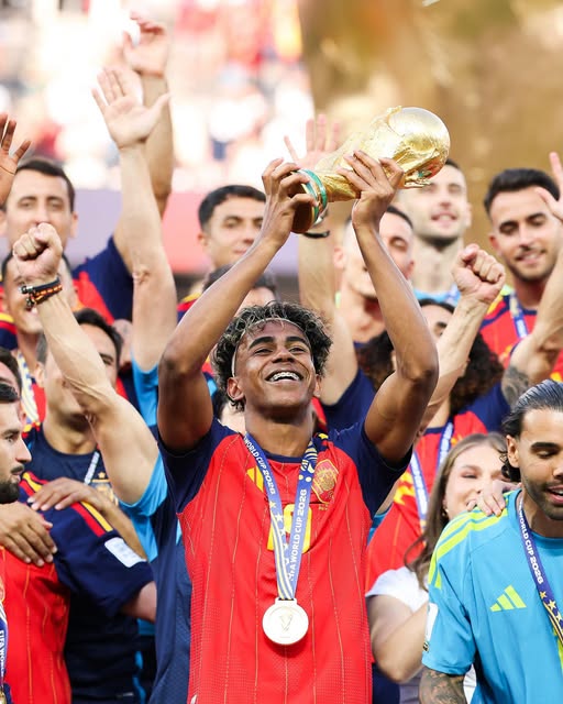 Lamine Yamal makes history as first player under-20 to win UEFA Euro and FIFA World Cup