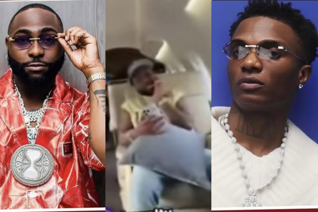 Wizkid’s song played in Davido’s private jet