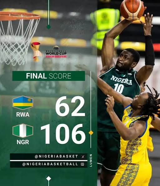 Nigeria’s D’Tigers crush Rwanda to complete Basketball World Cup qualifying run